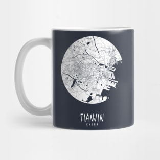 Tianjin, China City Map - Full Moon Mug